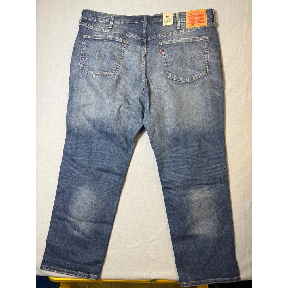 Levis 559 Relaxed Straight Mens Jeans 44x32 Blue NEW Stretch 01559-0086